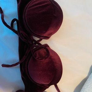 Velvet bathing suit top